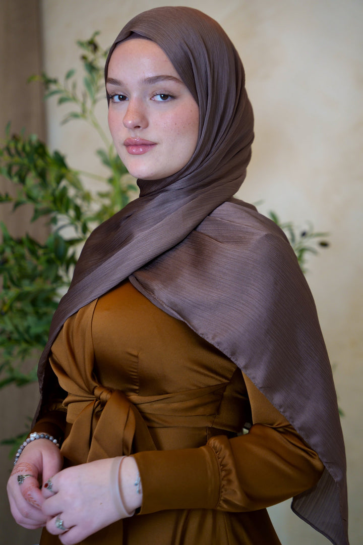 Coffee Shimmer Hijab Head Scarf#31
