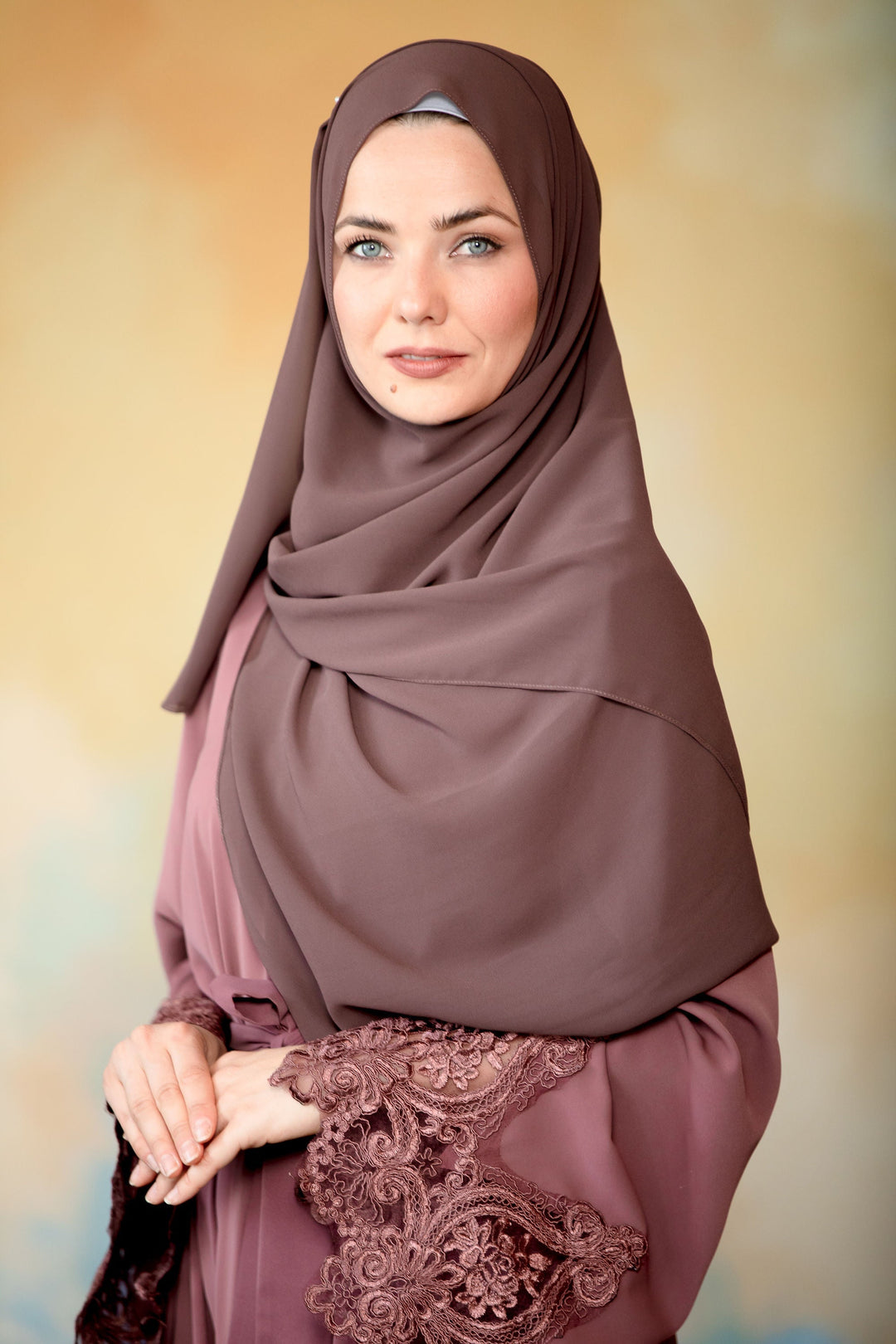 Urban Modesty - Dark Brown Chiffon Hijab