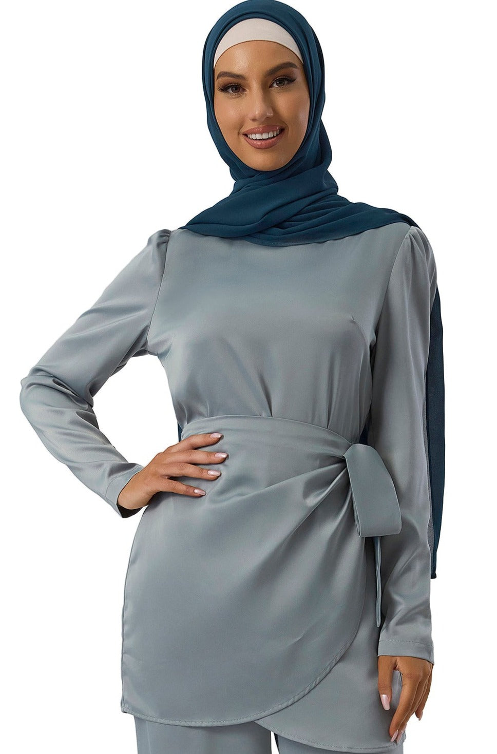 Urban Modesty - Dark Emerald Chiffon Hijab-131