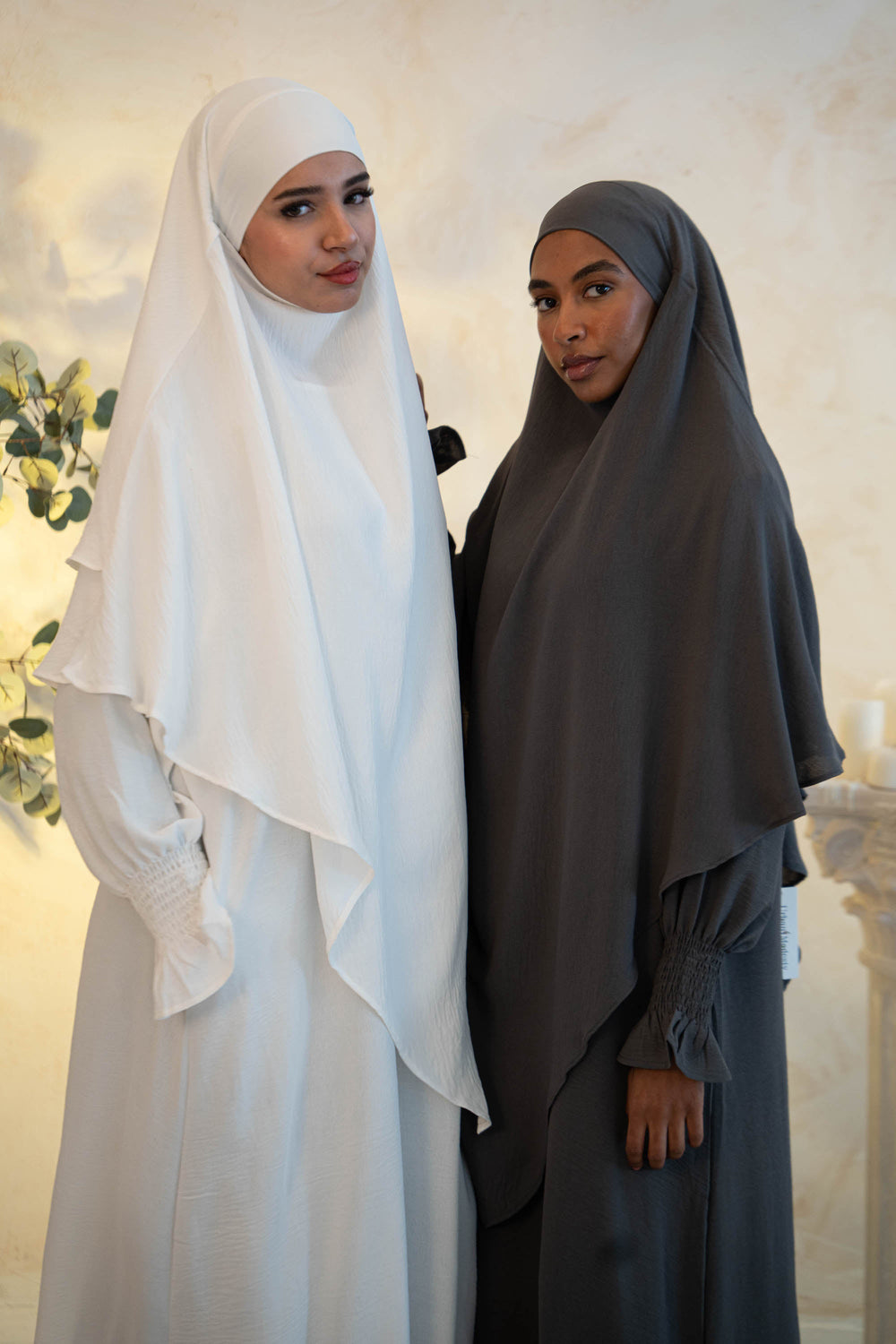 Urban Modesty - Dark Gray Ruched Cuff Bell Sleeves Abaya Maxi Dress