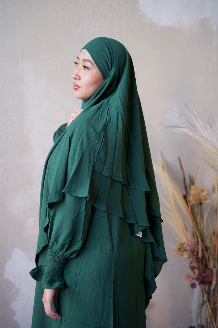 Urban Modesty - Dark Green Double Layer Khimar