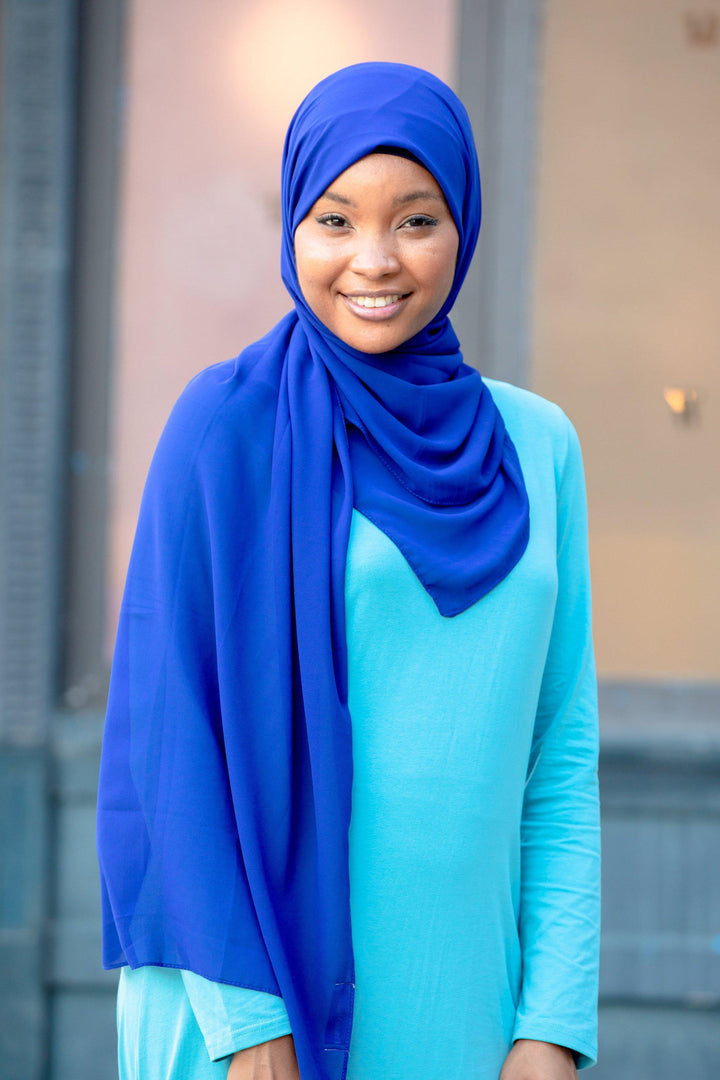 Urban Modesty - Electric Blue Chiffon Hijab
