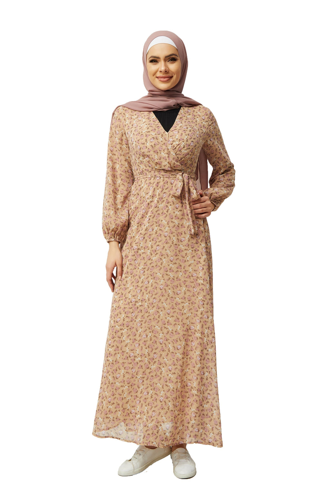 Urban Modesty - Golden Petal Perfect Cream Maxi Dress-CLEARANCE