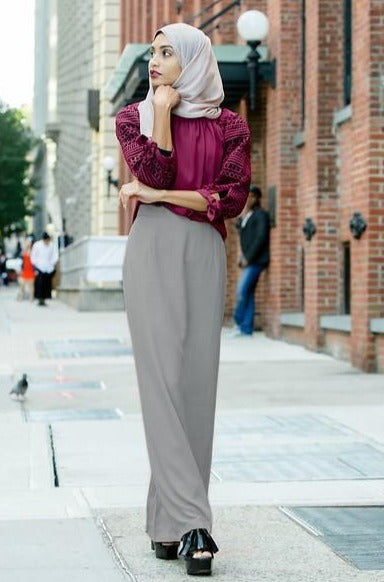 Urban Modesty - Gray Pencil Maxi Skirt