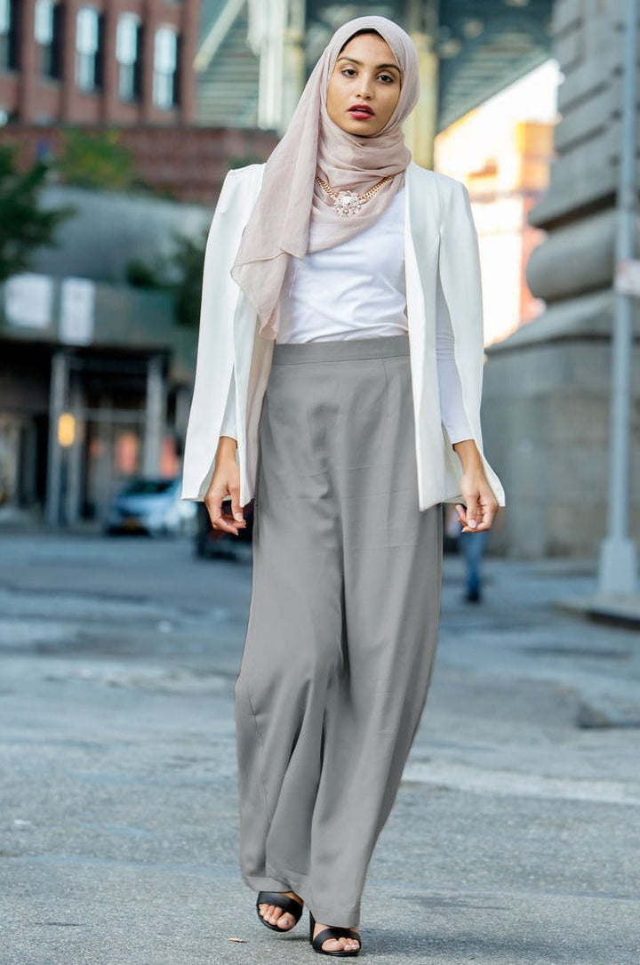 Urban Modesty - Gray Pencil Maxi Skirt
