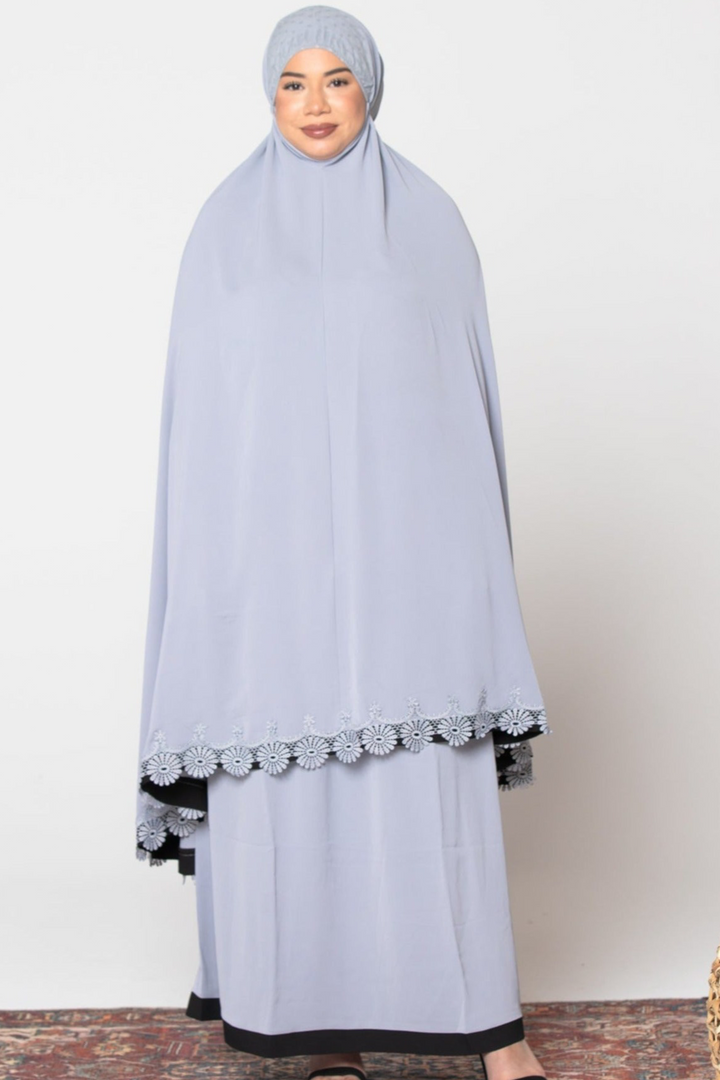 Gray Two Piece Salah Prayer Outfit