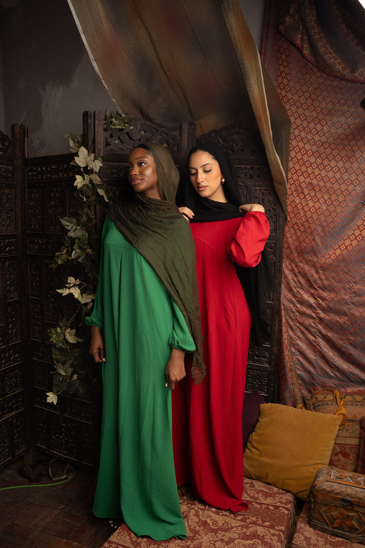 Urban Modesty - Green Sheath Abaya Maxi Dress