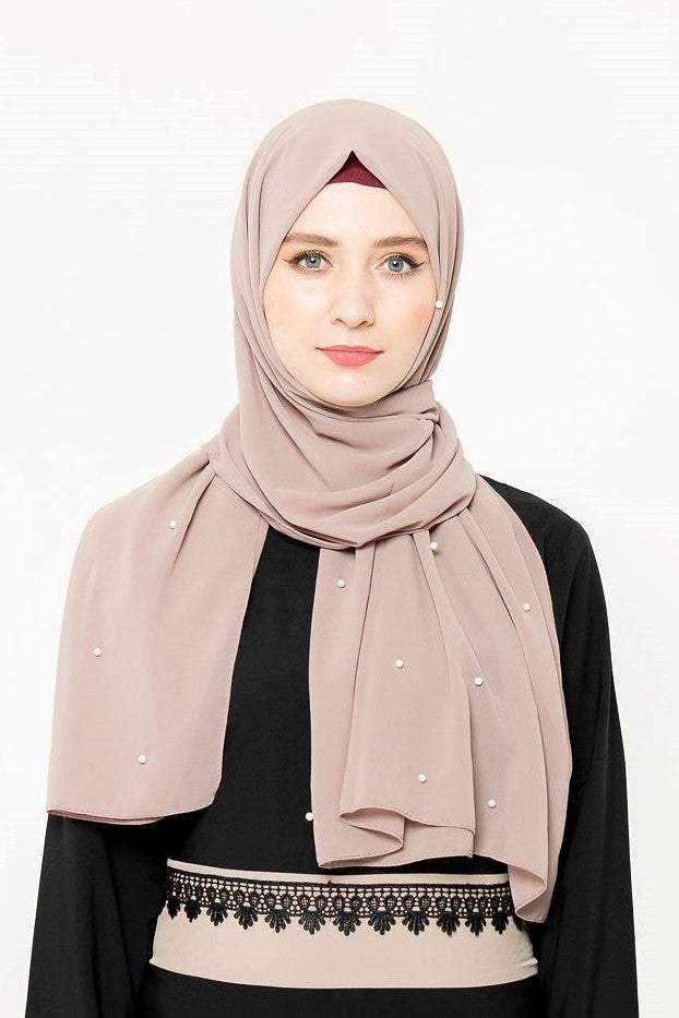 Urban Modesty - Hazelnut Pearl Chiffon Hijab