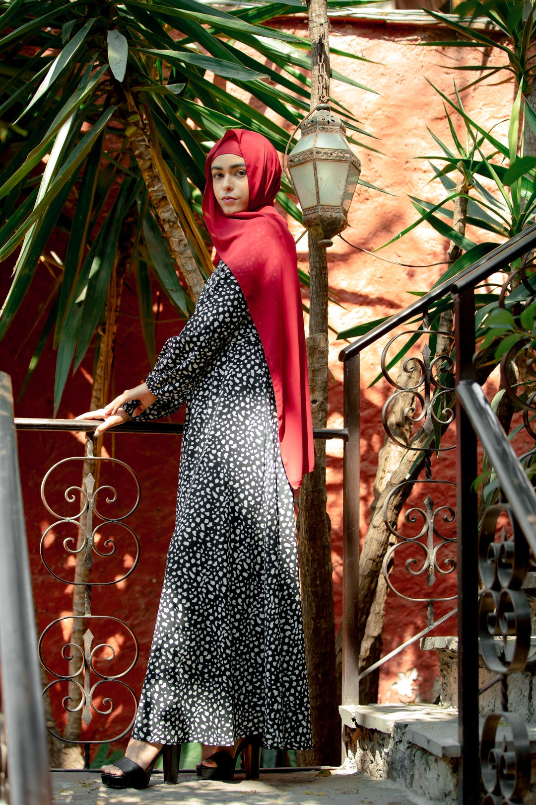 Leopard Print Long Sleeve Maxi Dress CLEARANCE