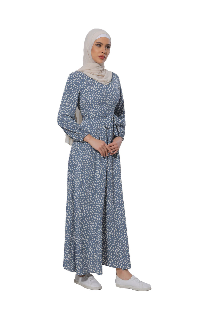 Urban Modesty - Leopard Print Long Sleeve Maxi Dress (More Colors Available)