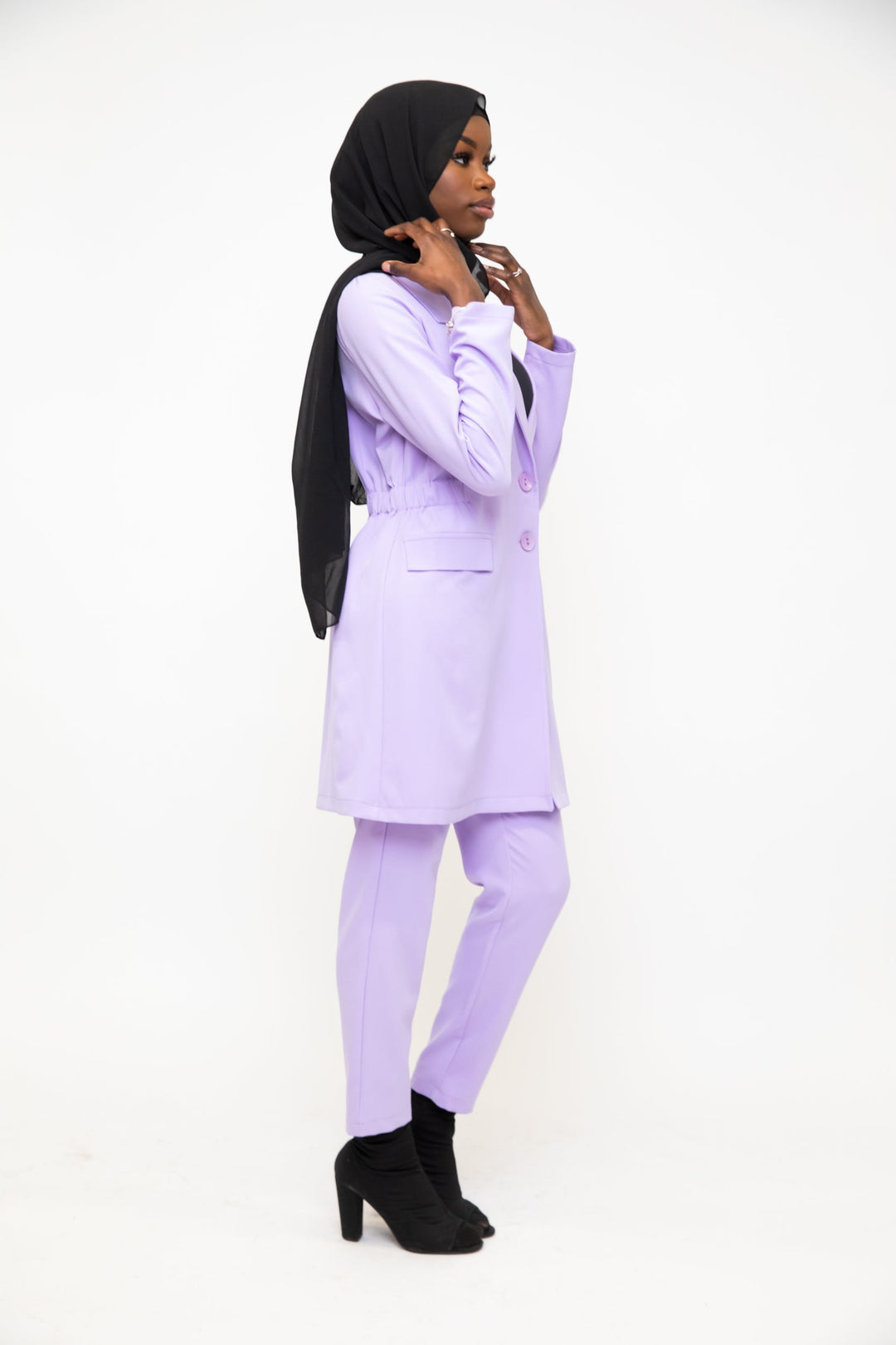Urban Modesty - Lilac Blazer & Pant Set