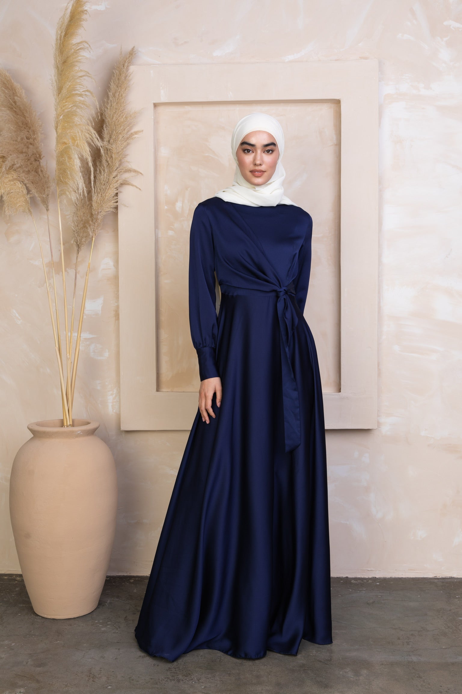 Midnight blue evening on sale gown