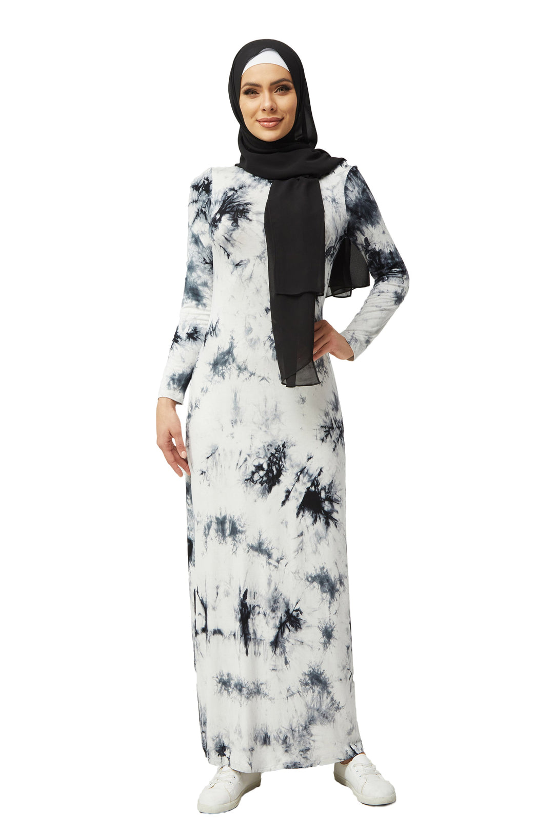 Urban Modesty - Midnight Tye Dye Cotton Maxi Dress