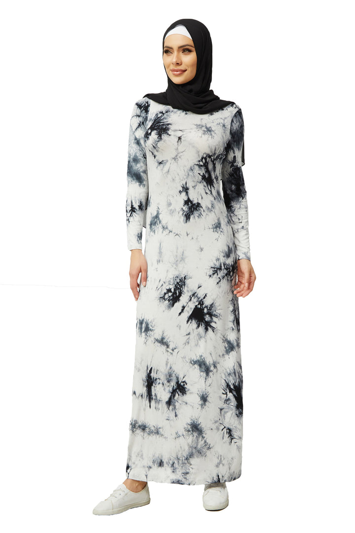 Urban Modesty - Midnight Tye Dye Cotton Maxi Dress