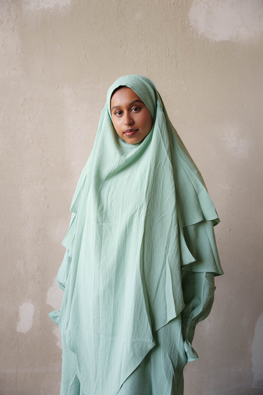 Urban Modesty - Mint Green Double Layer Khimar