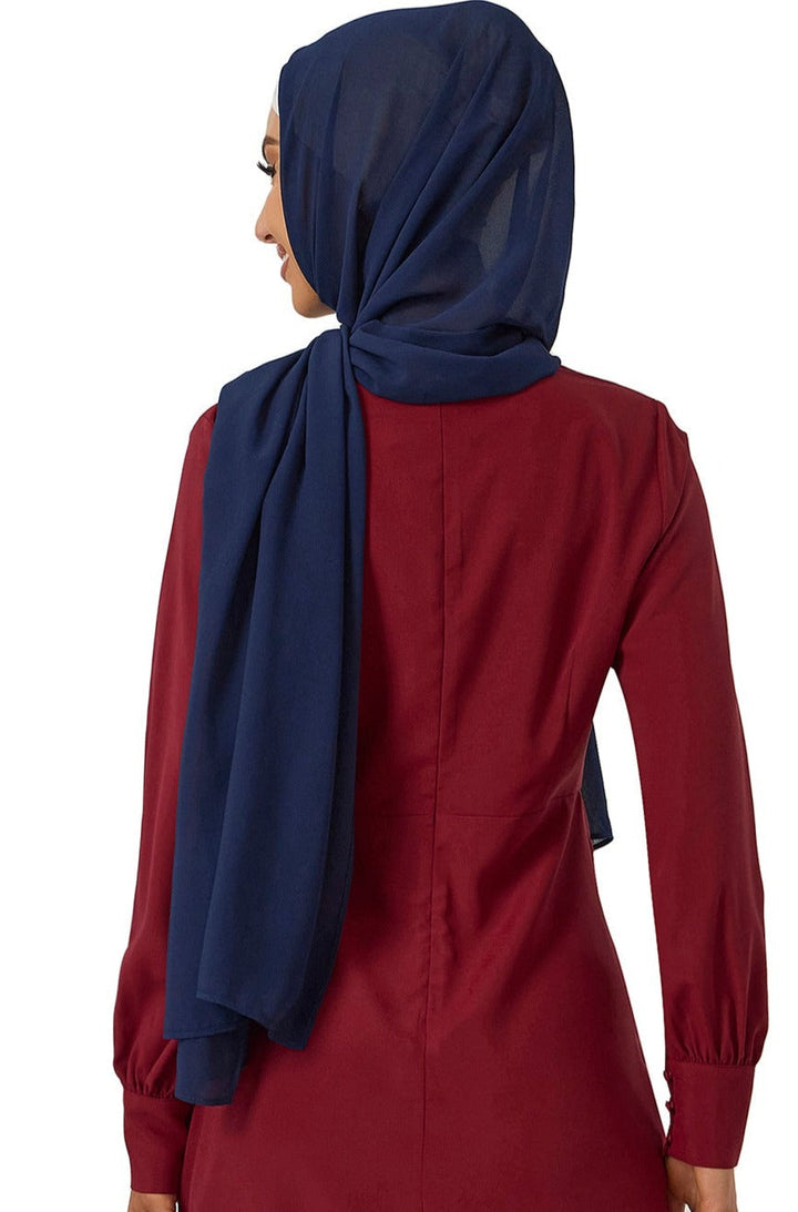 Urban Modesty - Navy Chiffon Hijab-53