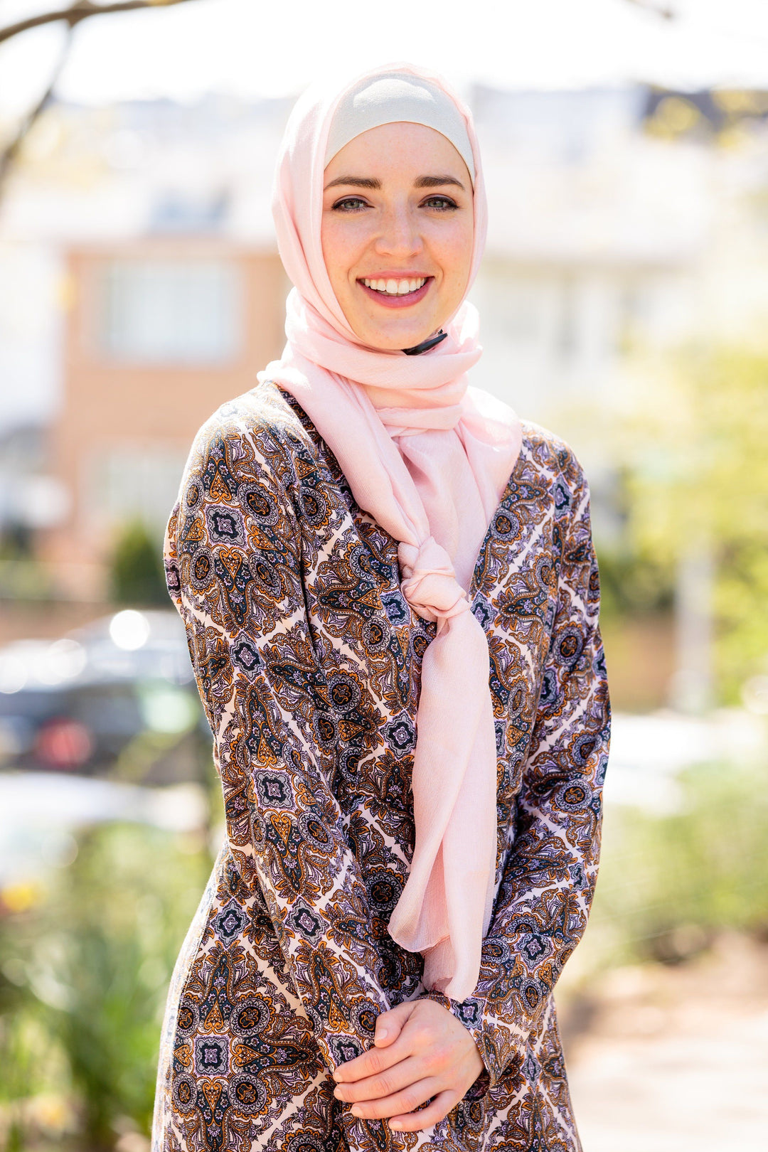 Urban Modesty - Pale Pink Shimmer Hijab Head Scarf