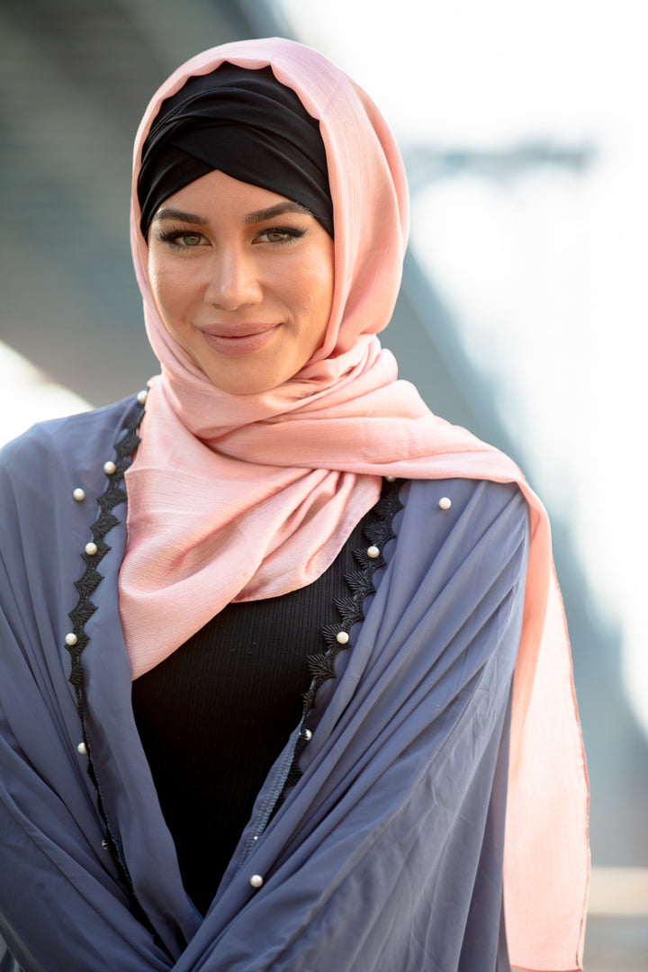Urban Modesty - Salmon Pink Shimmer Hijab Head Scarf