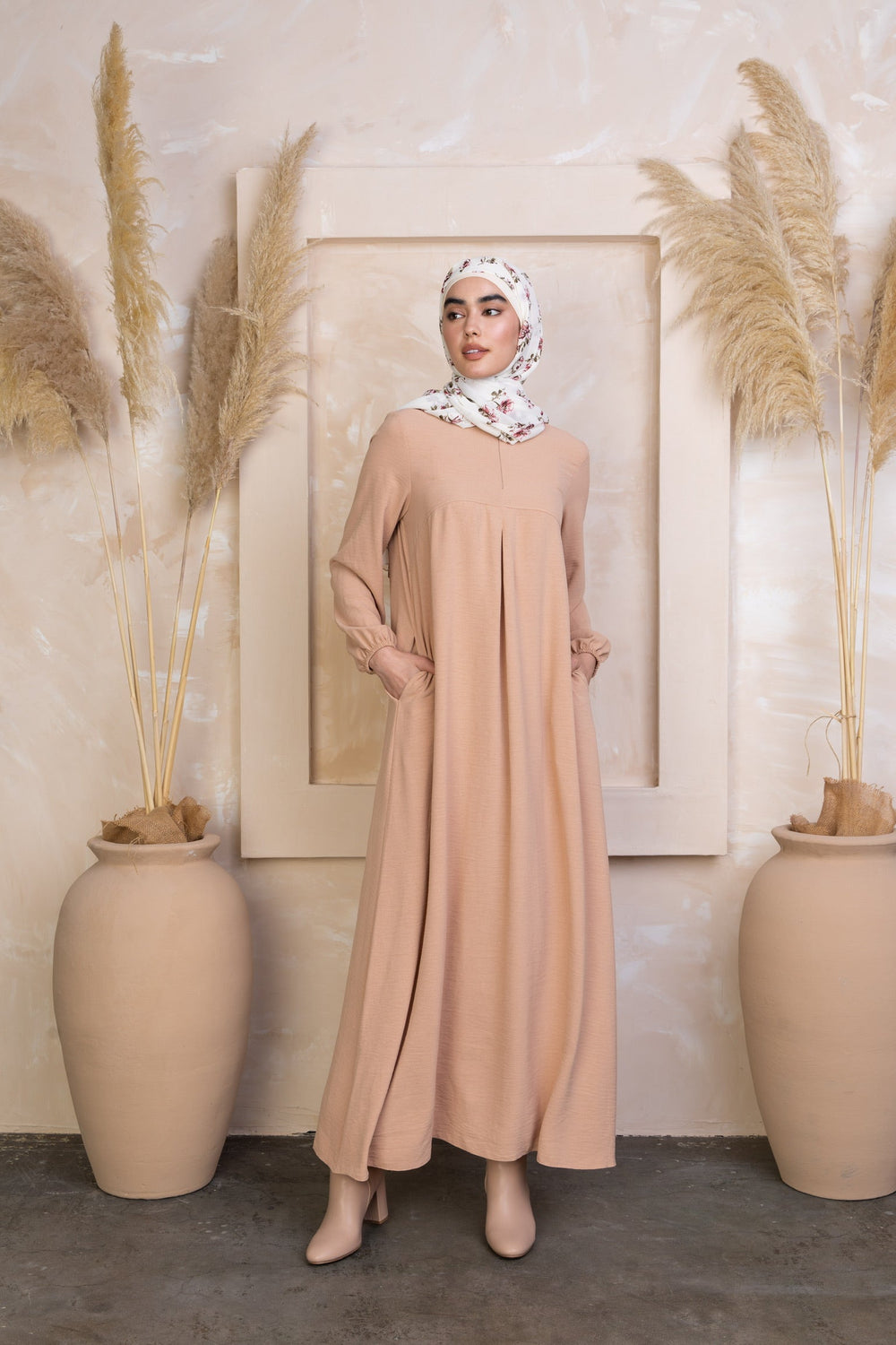 Urban Modesty - Sand Sheath Abaya Maxi Dress