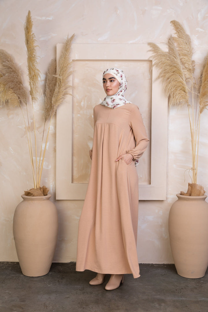 Urban Modesty - Sand Sheath Abaya Maxi Dress