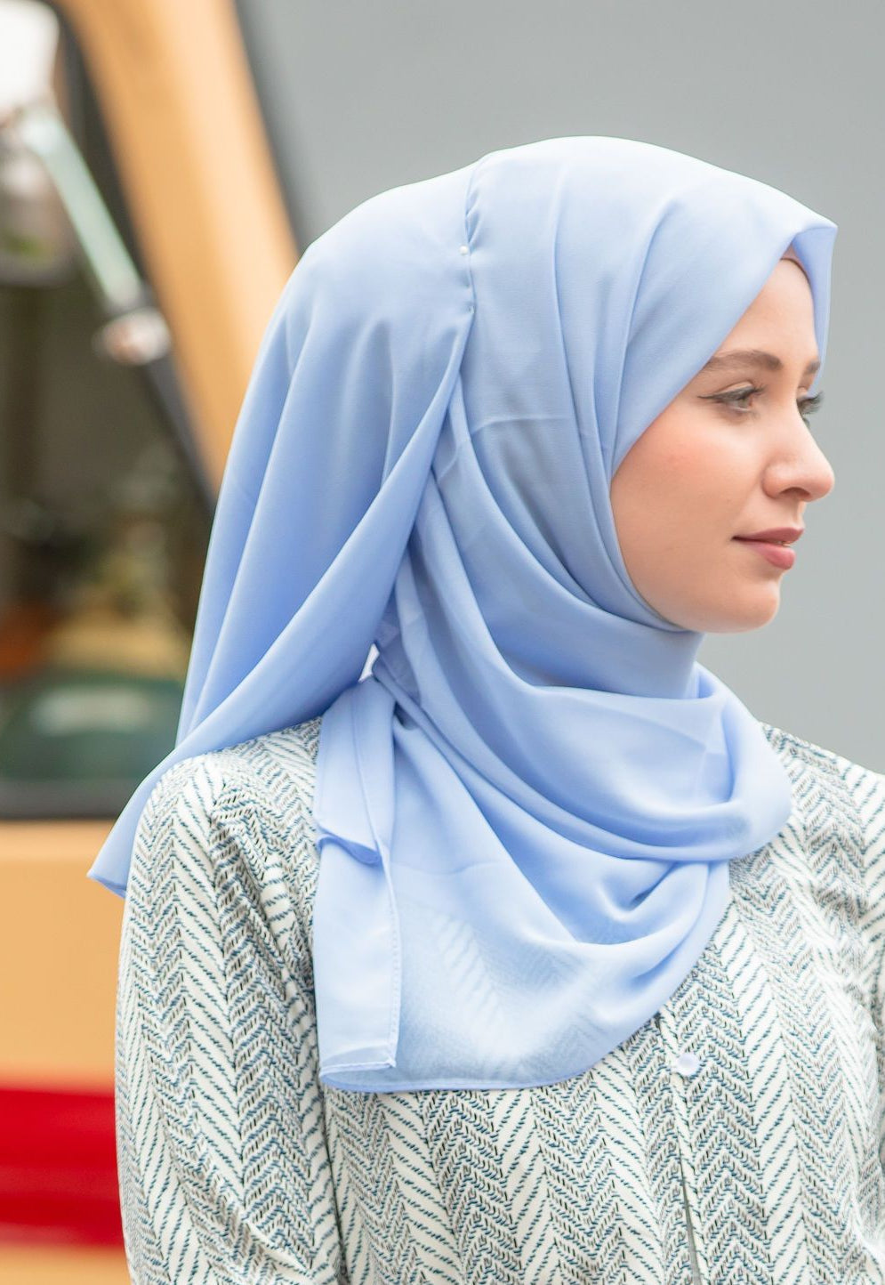 Urban Modesty - Sky Blue Chiffon Hijab