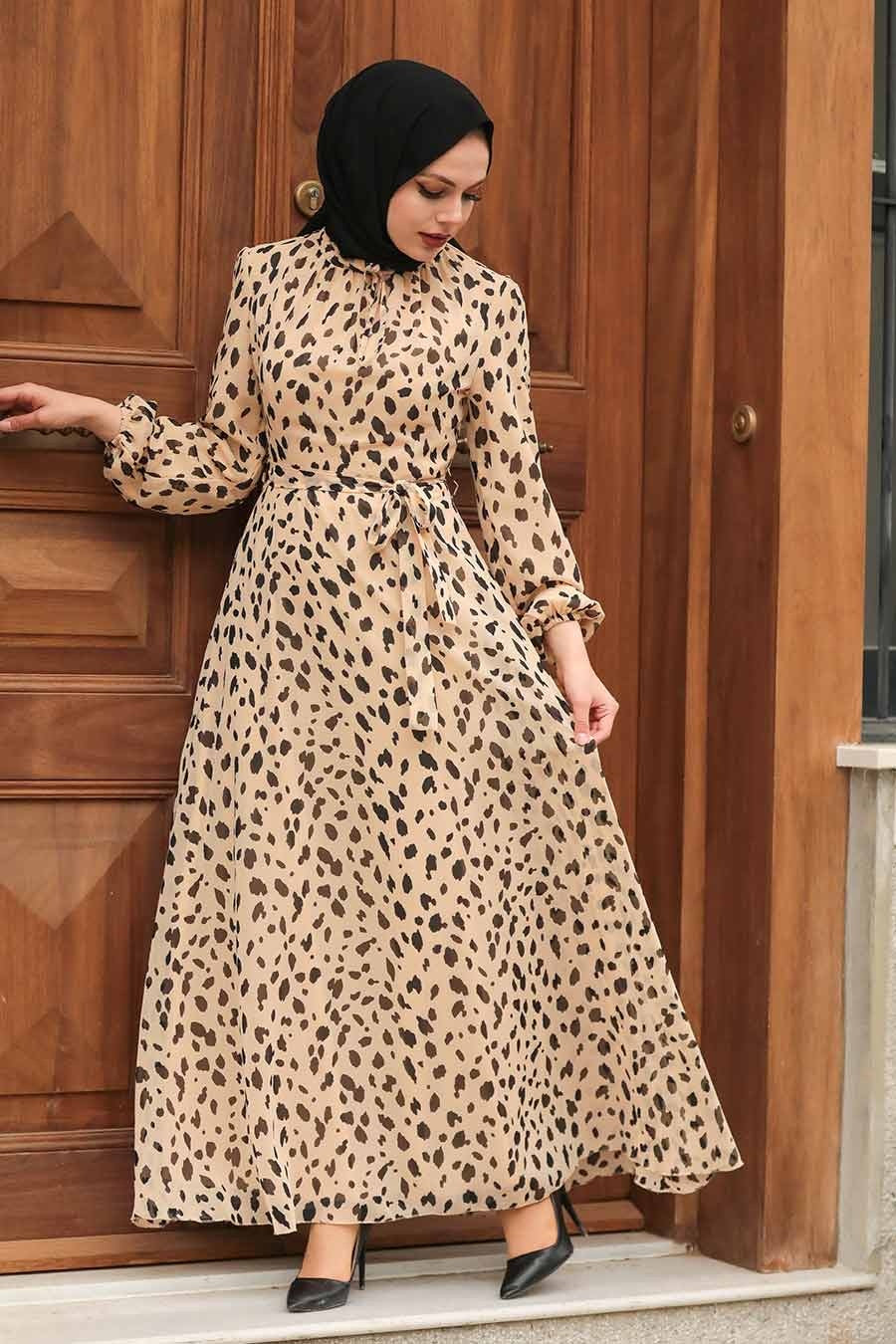 Urban Modesty - Spotted Long Sleeve Maxi Dress