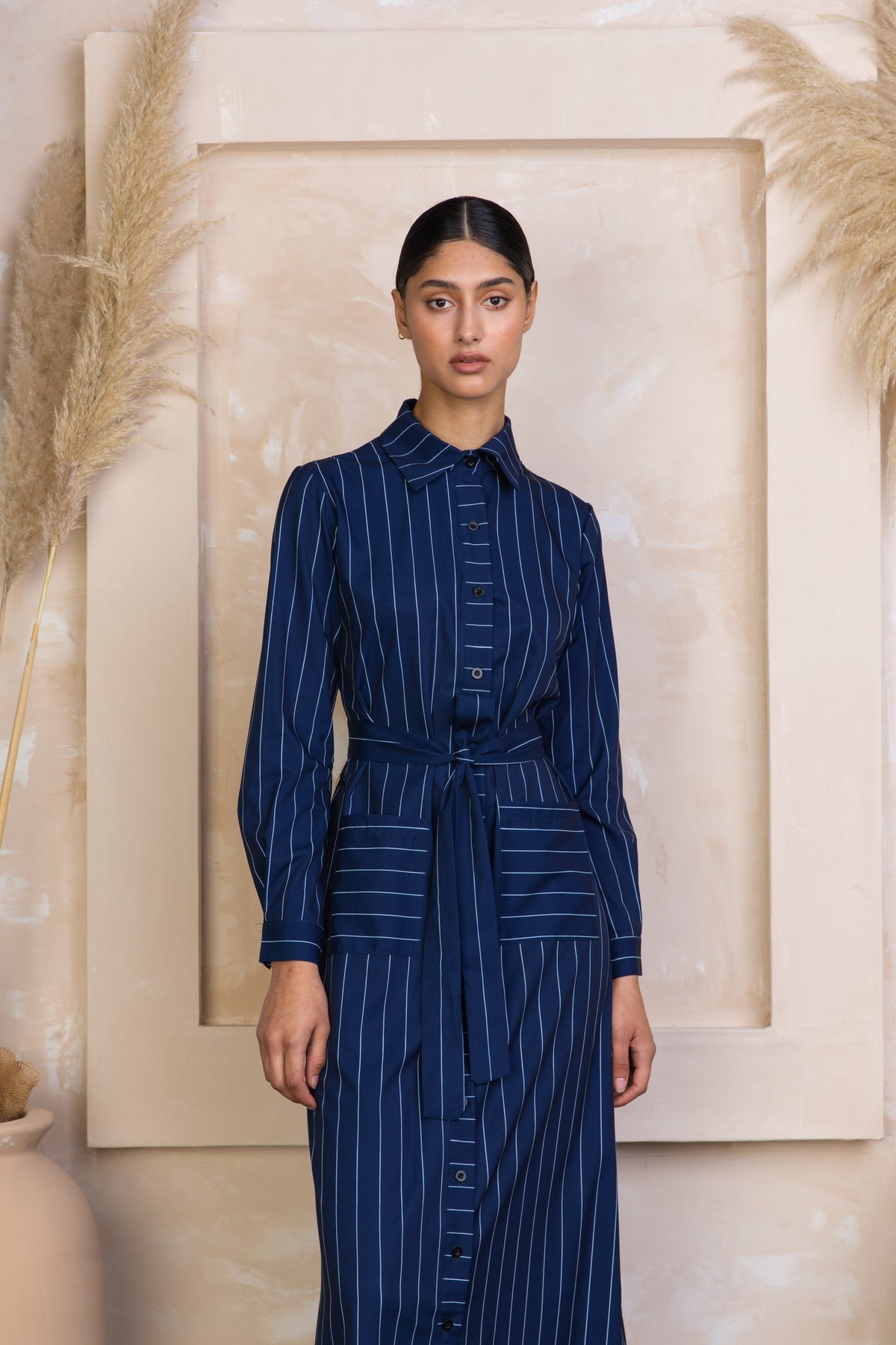 Striped Button Down Non-Sheer Maxi Cardigan – Urban Modesty