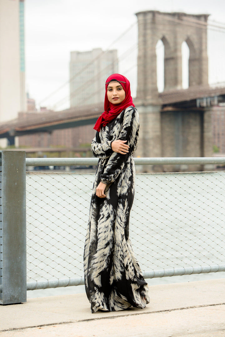 Urban Modesty - Tribal Drawstring Maxi Dress