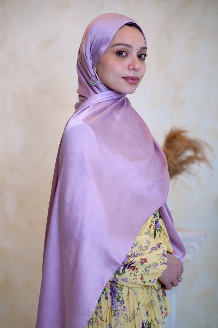 Violet Shimmer Hijab Head Scarf
