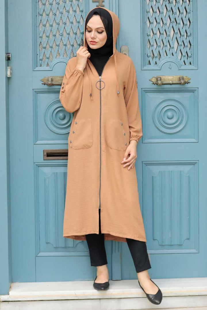 Urban Modesty - Zipped LongLine Jacket