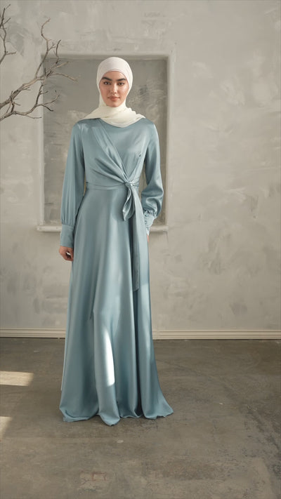Diana Side Knot Satin Gown